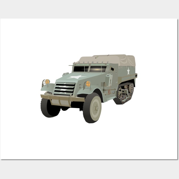 M3 American WW2 Half-track Wall Art by NorseTech